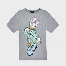 Load image into Gallery viewer, JXYSY camiseta de mujer 2020 verano estilo inglés moda León de dibujos animados estampado de rey o-cuello de manga corta Camiseta femenina Tops