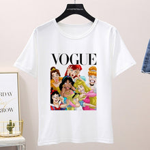 Load image into Gallery viewer, Women 2020 Summer Graphic Tee Shirt Femme Funny Princess Vogue Harajuku T Shirt Korean Tops Kawaii Streetwear Camiseta Mujer