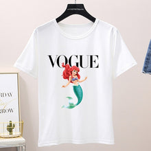 Load image into Gallery viewer, Women 2020 Summer Graphic Tee Shirt Femme Funny Princess Vogue Harajuku T Shirt Korean Tops Kawaii Streetwear Camiseta Mujer