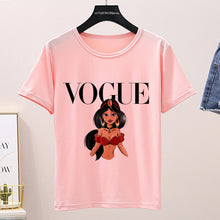 Load image into Gallery viewer, Women 2020 Summer Graphic Tee Shirt Femme Funny Princess Vogue Harajuku T Shirt Korean Tops Kawaii Streetwear Camiseta Mujer
