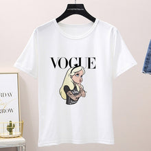 Load image into Gallery viewer, Women 2020 Summer Graphic Tee Shirt Femme Funny Princess Vogue Harajuku T Shirt Korean Tops Kawaii Streetwear Camiseta Mujer
