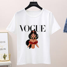 Load image into Gallery viewer, Women 2020 Summer Graphic Tee Shirt Femme Funny Princess Vogue Harajuku T Shirt Korean Tops Kawaii Streetwear Camiseta Mujer
