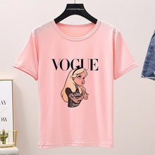 Load image into Gallery viewer, Women 2020 Summer Graphic Tee Shirt Femme Funny Princess Vogue Harajuku T Shirt Korean Tops Kawaii Streetwear Camiseta Mujer

